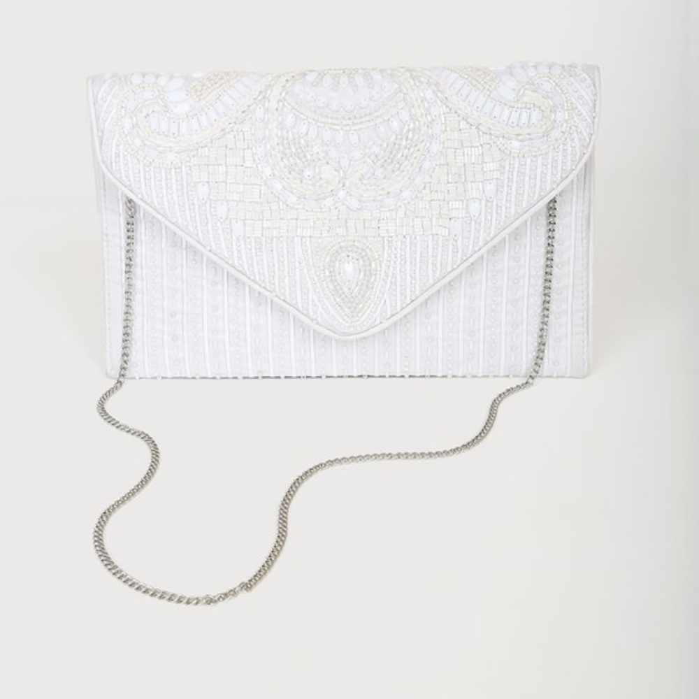 White Bridal Clutch